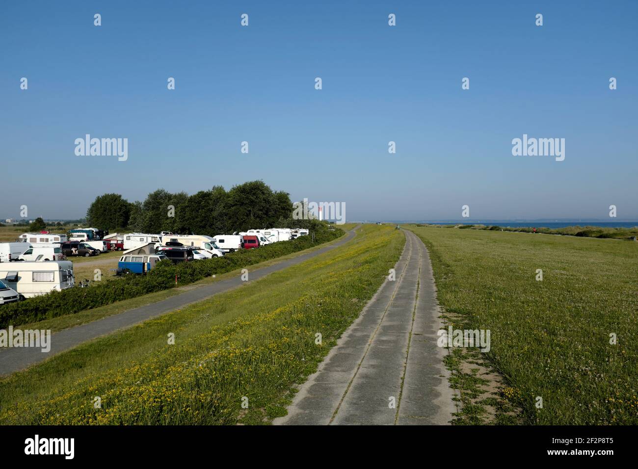 Camping vacances sur la mer Baltique Banque D'Images