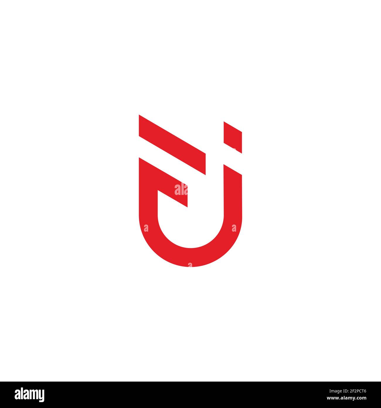 lettre abstraite fj simple line art géométrique logo vecteur Illustration de Vecteur