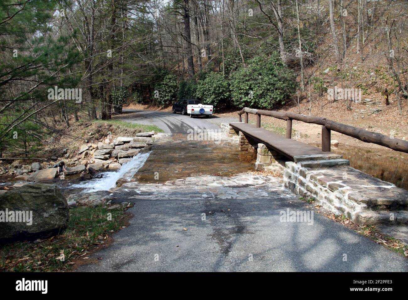 Fords dans le parc national de Hickory Run, comté de Carbon, Pennsylvanie, États-Unis Banque D'Images