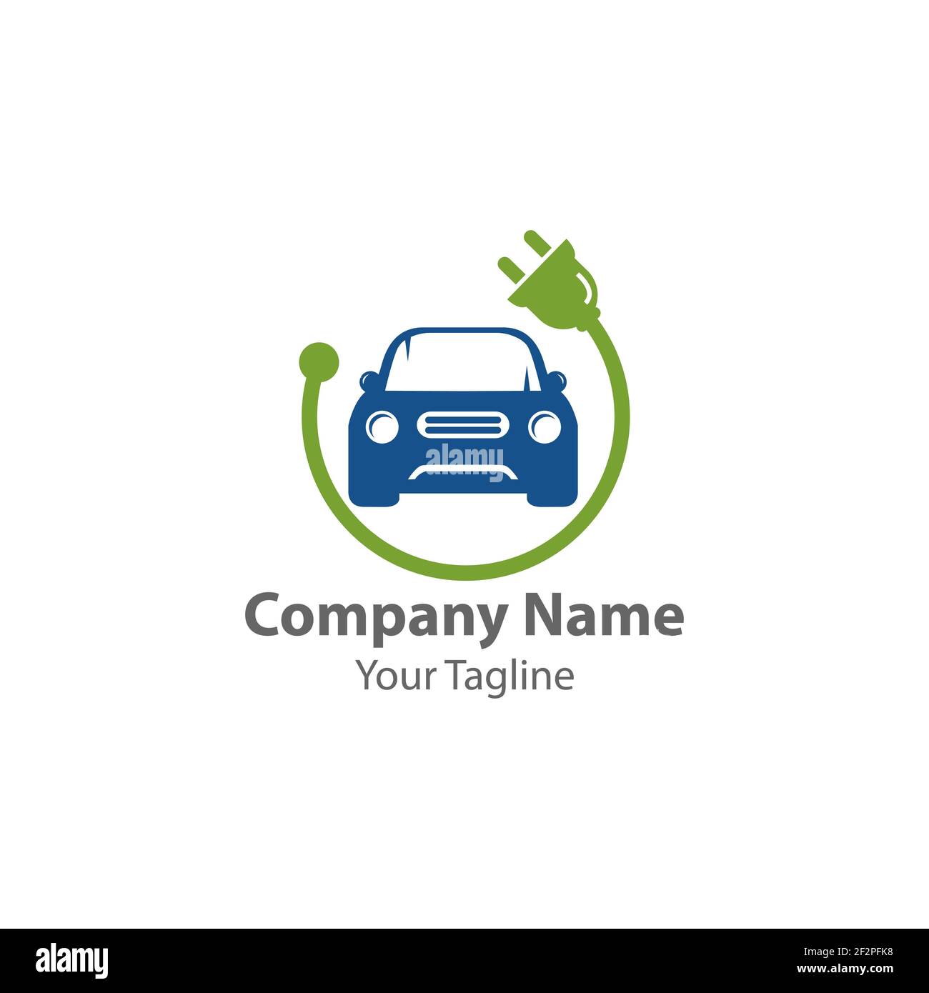 Symbole voiture électrique et station de charge électrique, illustration vectorielle.EPS 10 Illustration de Vecteur