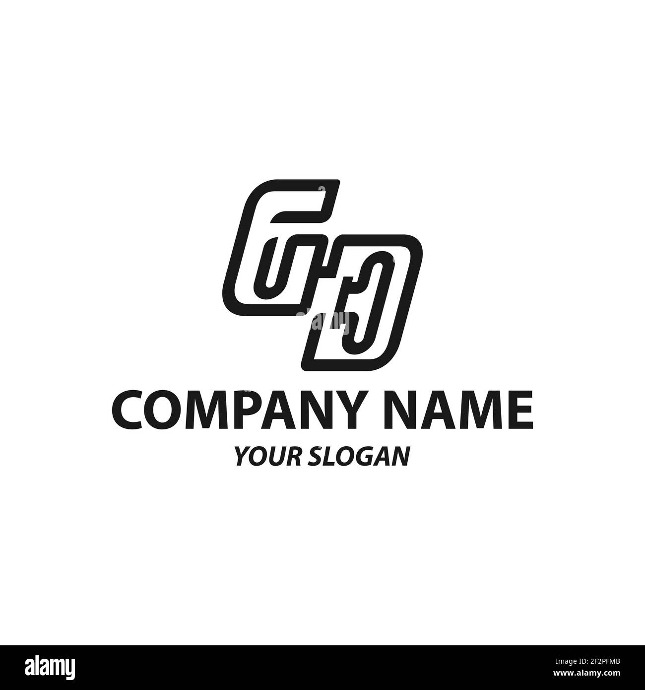 Lettre GD logo . lettre abstraite GD logo design . illustration vectorielle Illustration de Vecteur