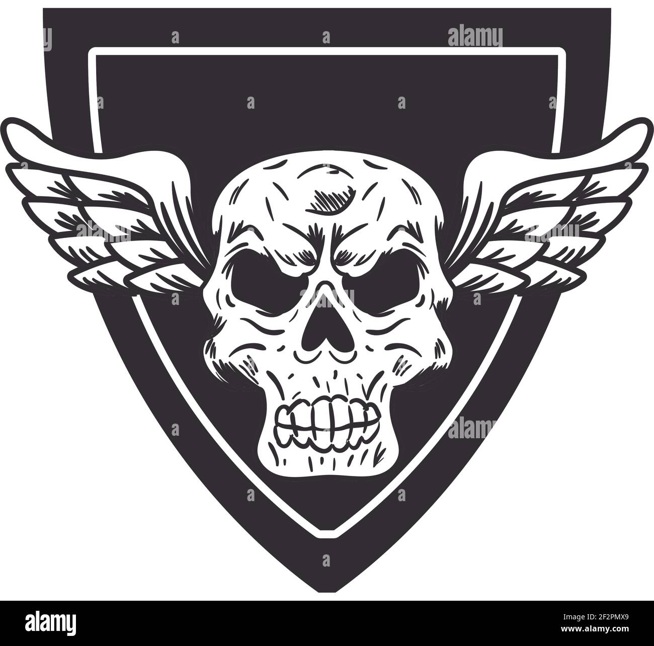 Pin's Pins Pin Enamel% Motard AILES TÊTE DE MORT CROIX DE Fer SKULL