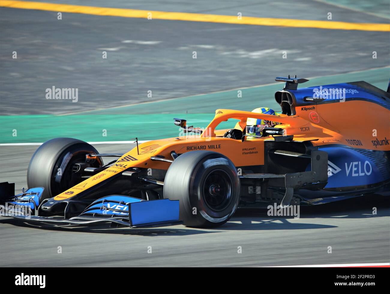 Lando Norris dans les sessions de formation du circuit Barcelone-Catalogne Banque D'Images