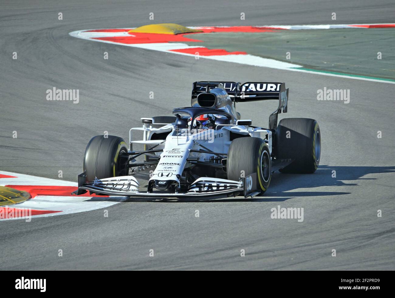 Pierre Gasly dans les sessions de formation du circuit Barcelone-Catalogne Banque D'Images