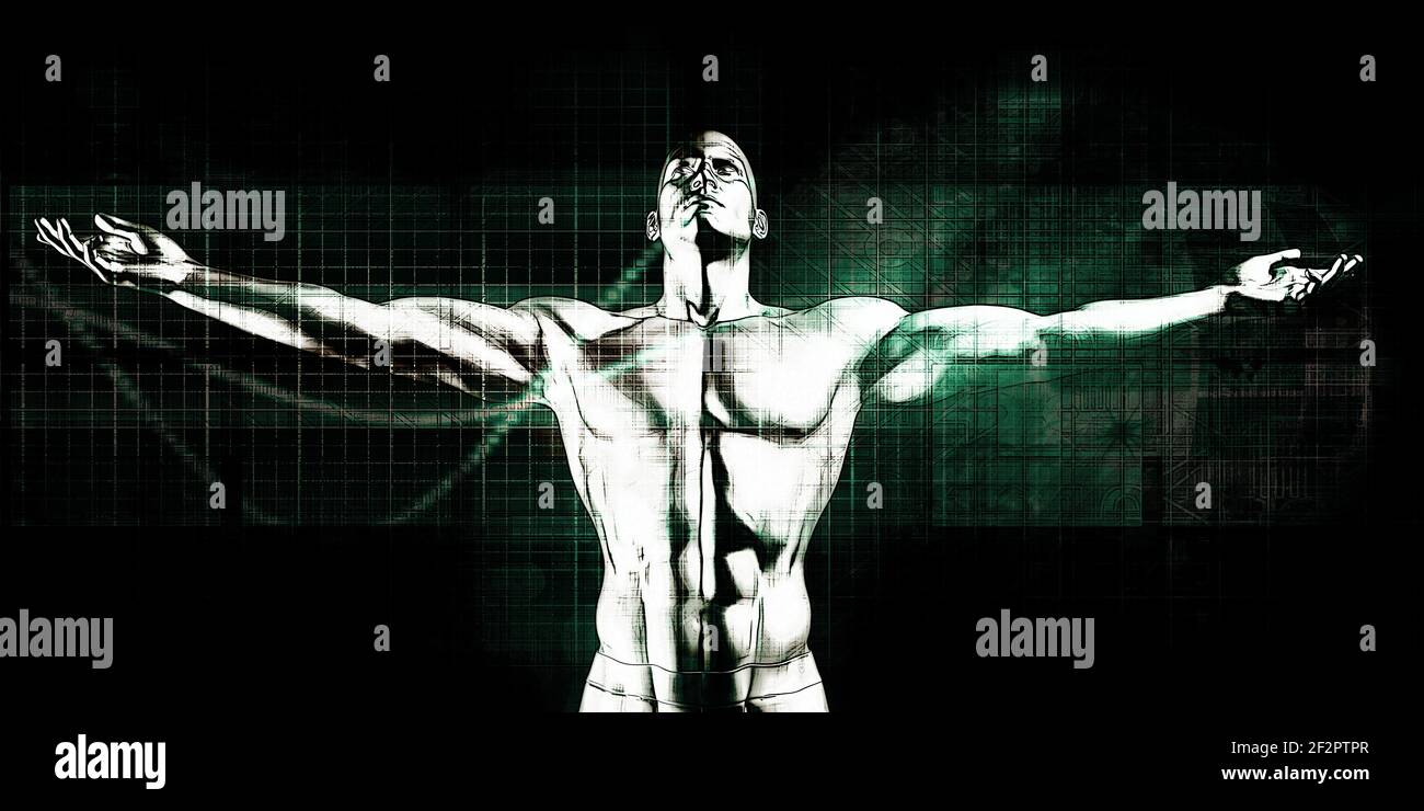 L'évolution de l'intelligence artificielle avec la conscience comme concept de haute technologie numérique Banque D'Images