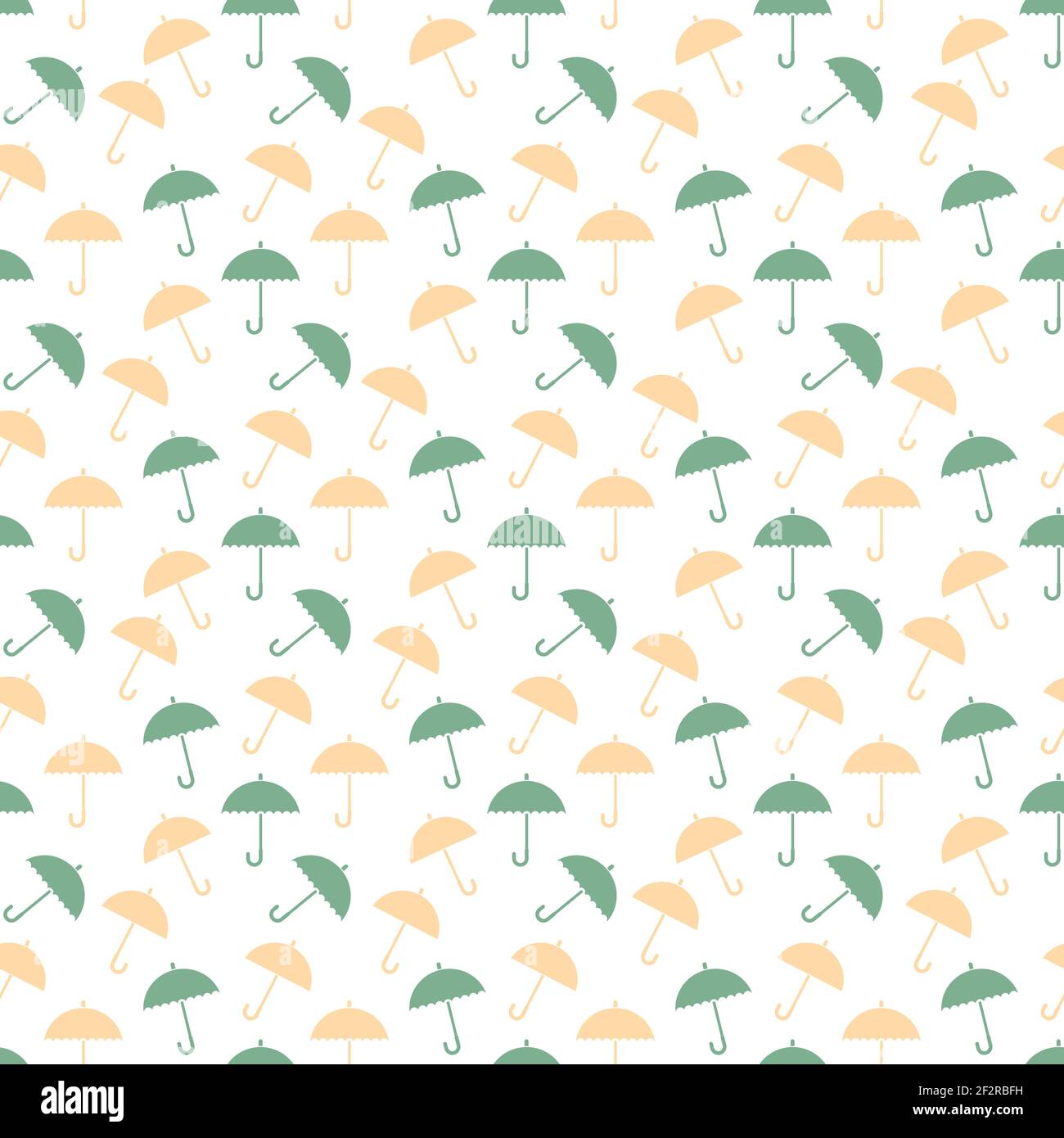 Motif sans couture avec parasols colorés aquarelle. Parasols abstraits vert et orange sur fond blanc. Vecteur. Illustration de Vecteur