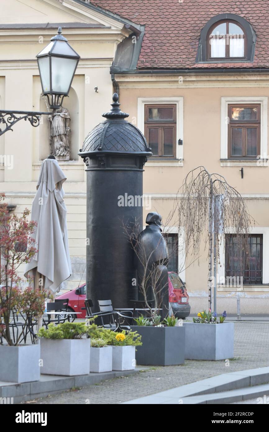 Août la statue de Senoa à Zagreb, Croatie Banque D'Images