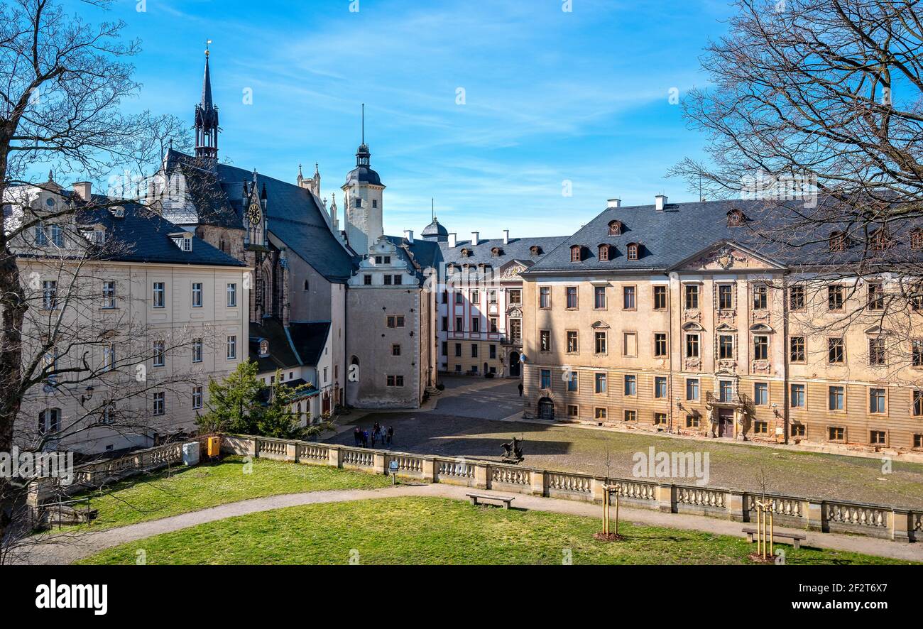 Château d'Altenburg et autres bâtiments historiques de la ville de Thuringe, Allemagne Banque D'Images