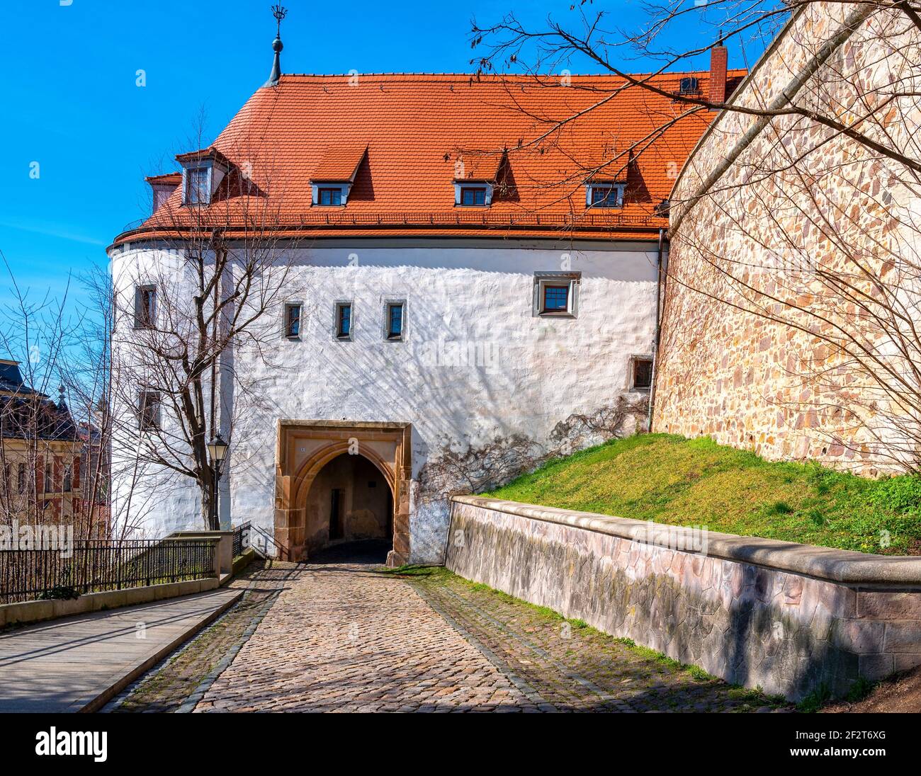 Château d'Altenburg et autres bâtiments historiques de la ville de Thuringe, Allemagne Banque D'Images