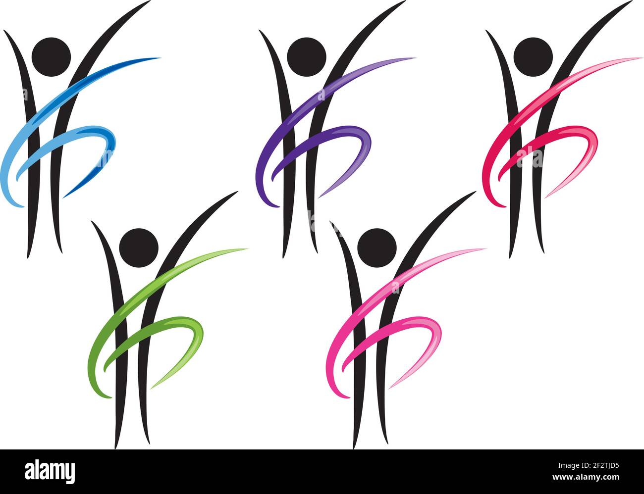 vector design people man dansant avec l'icône de musique soupir logo Illustration de Vecteur