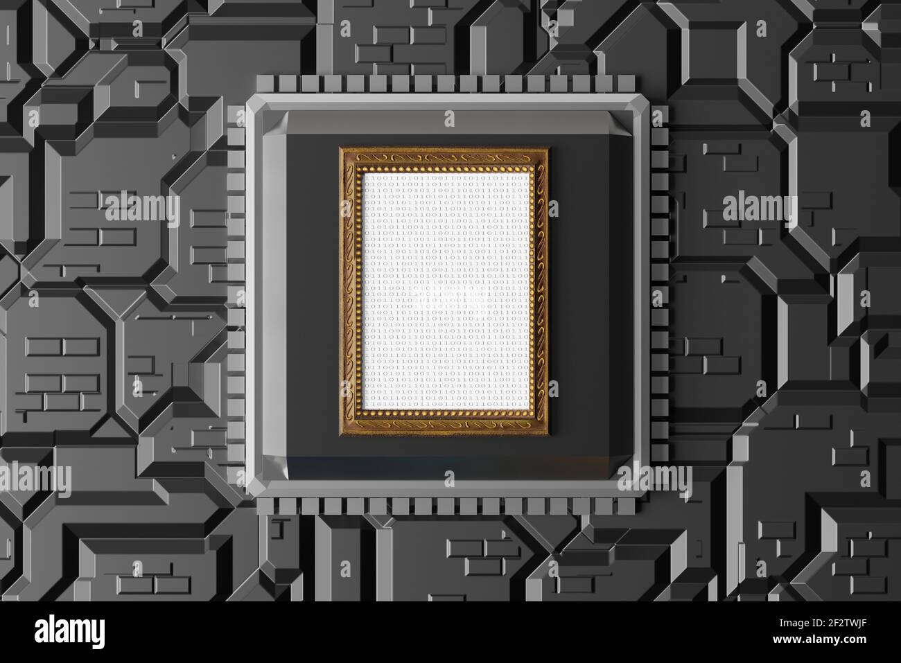 Jetons non fongibles NFT crypto Art. Payez pour des objets de collection uniques dans les jeux ou l'art. 3d render NFT crypto art concept de collection Banque D'Images