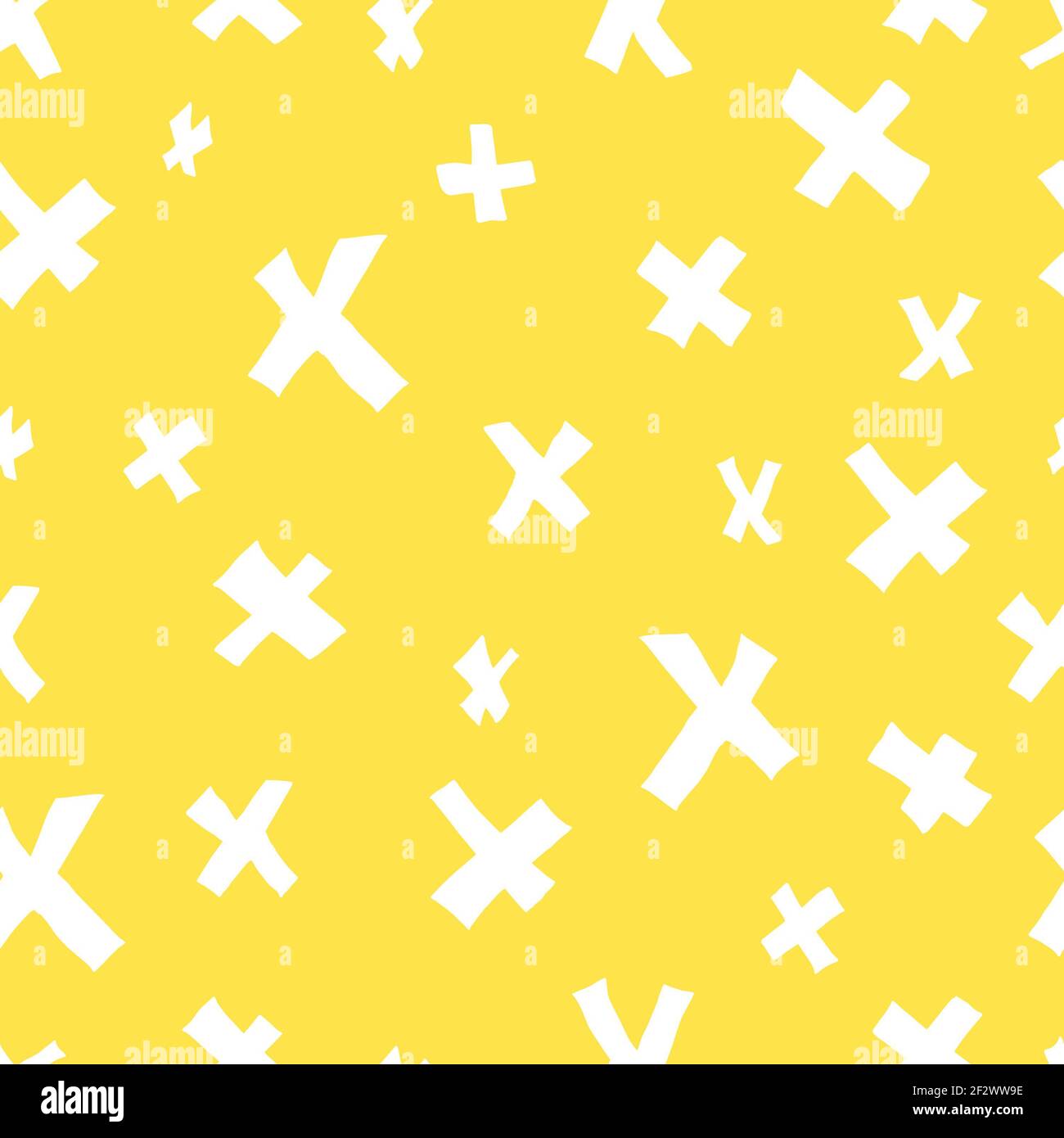 Motif X simple vectoriel sans couture sur fond contrasté. Pour papier, tissu, textile, papier peint, fonds d'écran. Banque D'Images
