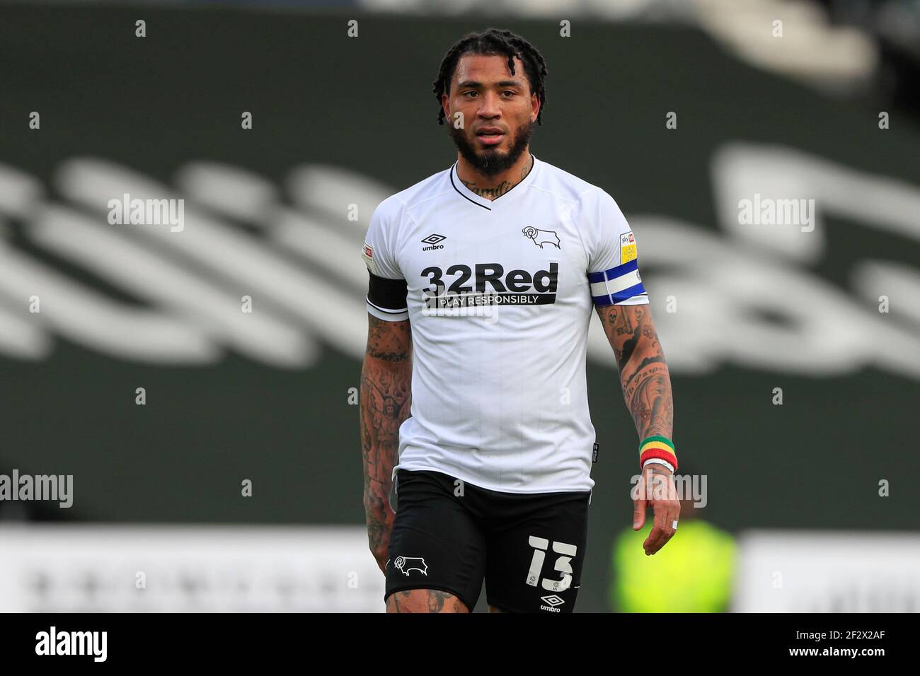 Derby, Royaume-Uni. 13 mars 2021. Colin Kazim-Richards #13 du comté de Derby à Derby, Royaume-Uni le 3/13/2021. (Photo de Conor Molloy/News Images/Sipa USA) crédit: SIPA USA/Alay Live News Banque D'Images