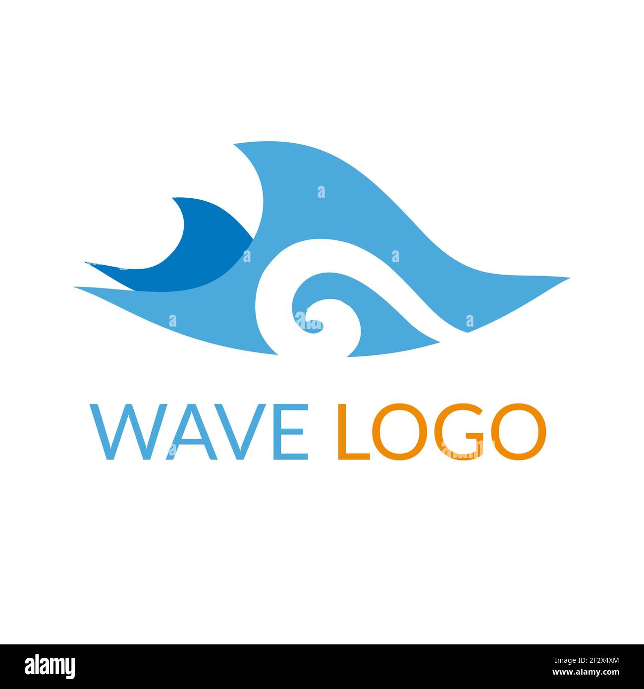 image de la vague d'eau et du logo du soleil. Illustration vectorielle Illustration de Vecteur