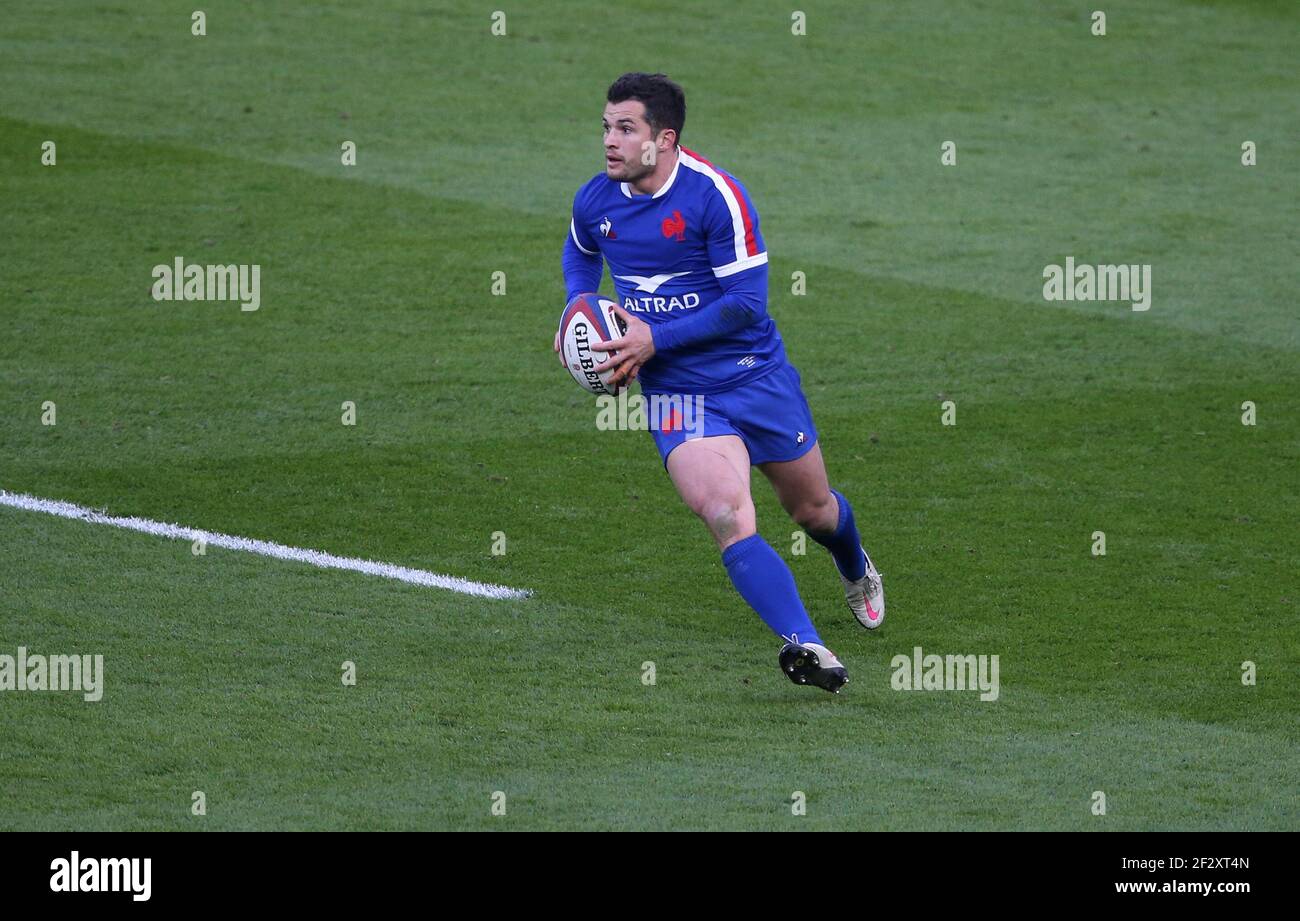 Londres, Angleterre, 13 mars 2021, Rugby Union, Championnat Guinness des six Nations, Angleterre contre France, Twickenham, 2021, 13/03/2021 Brice Dulin of France Credit:Paul Harding/Alay Live News Banque D'Images