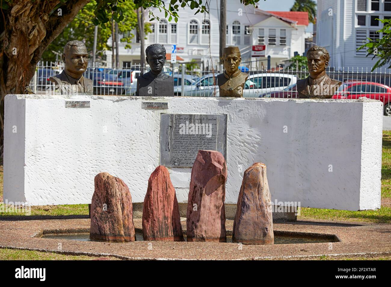 Le Monument du mouvement des pays non alignés à Georgetown Guyana en Amérique du Sud Banque D'Images