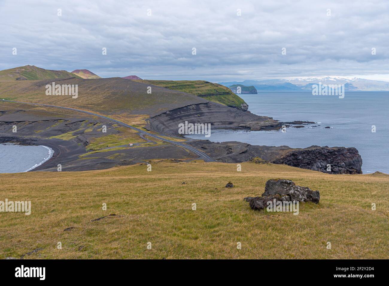 Péninsule Storhofdi de l'île Heimaey en Islande Banque D'Images