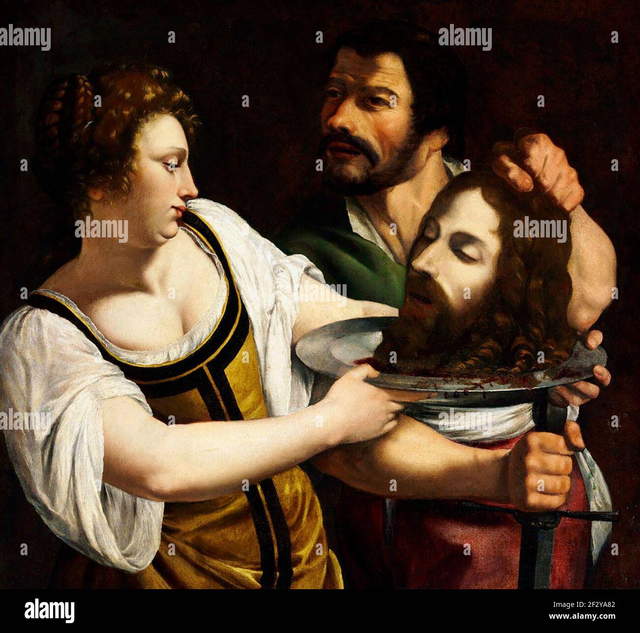 Salome avec la tête de Saint Jean-Baptiste - Artemisia Gentileschi, vers 1610 Banque D'Images Salome avec la tête de Saint Jean-Baptiste - Artemisia Gentileschi, vers 1610 Banque D'Images
