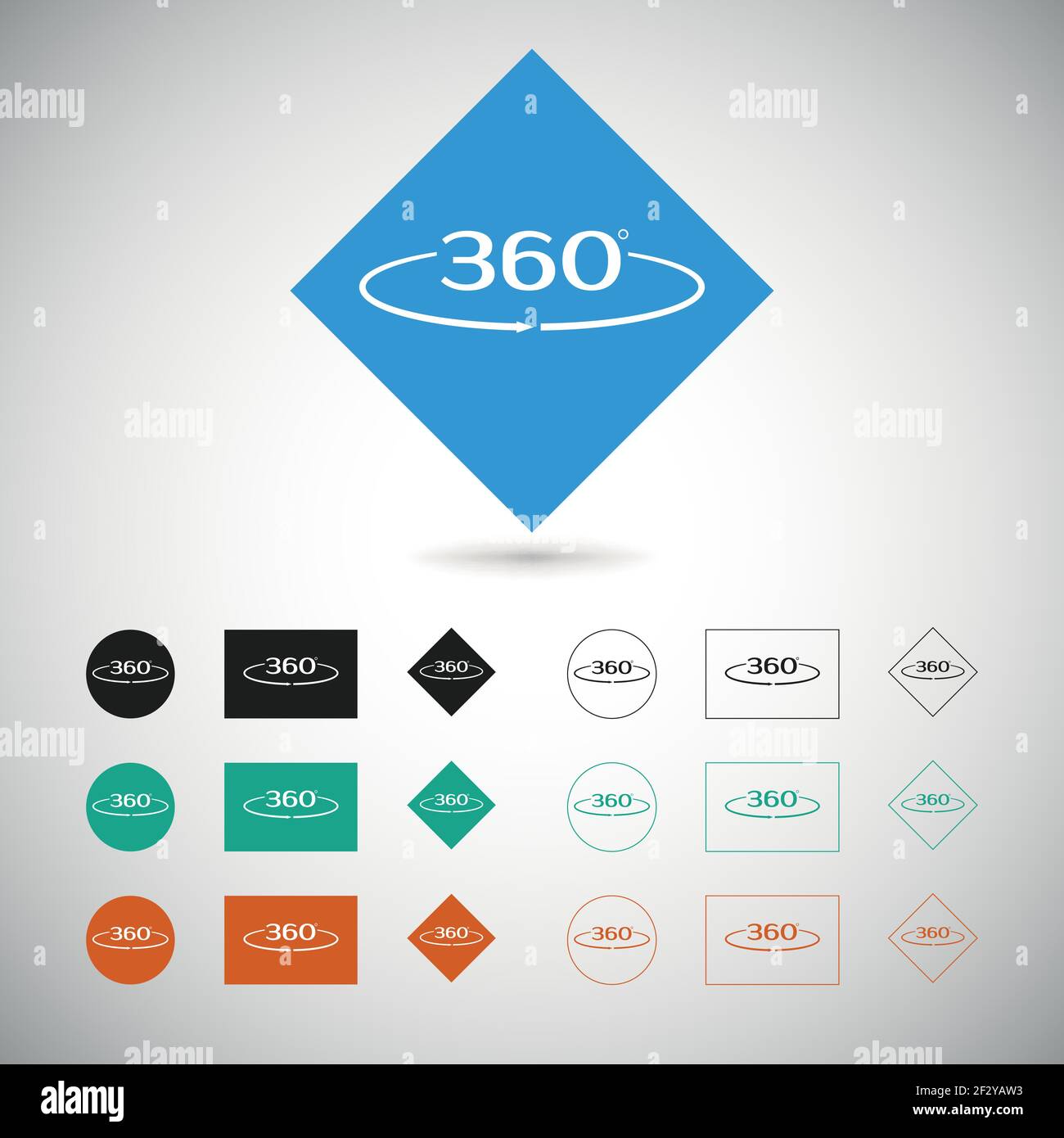 Angle de 360 degrés Illustration de Vecteur