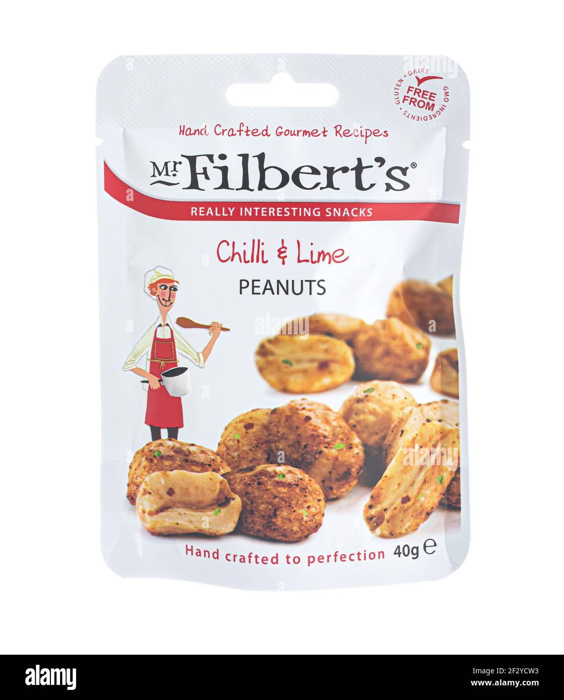 SWINDON, Royaume-Uni - 13 MARS 2021 : M. Filberts arachides au Chili et à la chaux fabriquées à la main à la perfection dans la gamme d'en-cas vraiment intéressante Banque D'Images