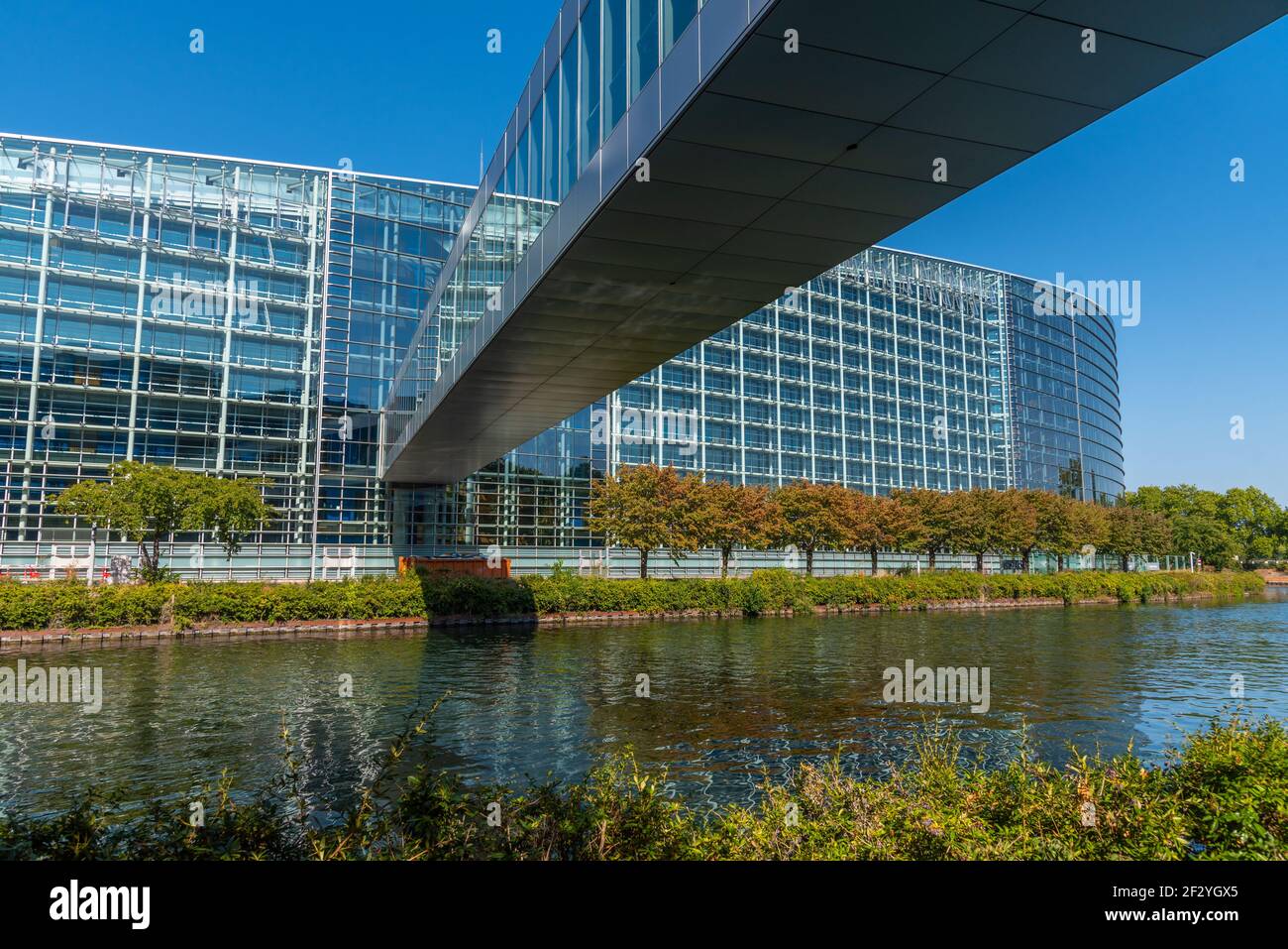 Parlement européen situé à Strasbourg, France Banque D'Images