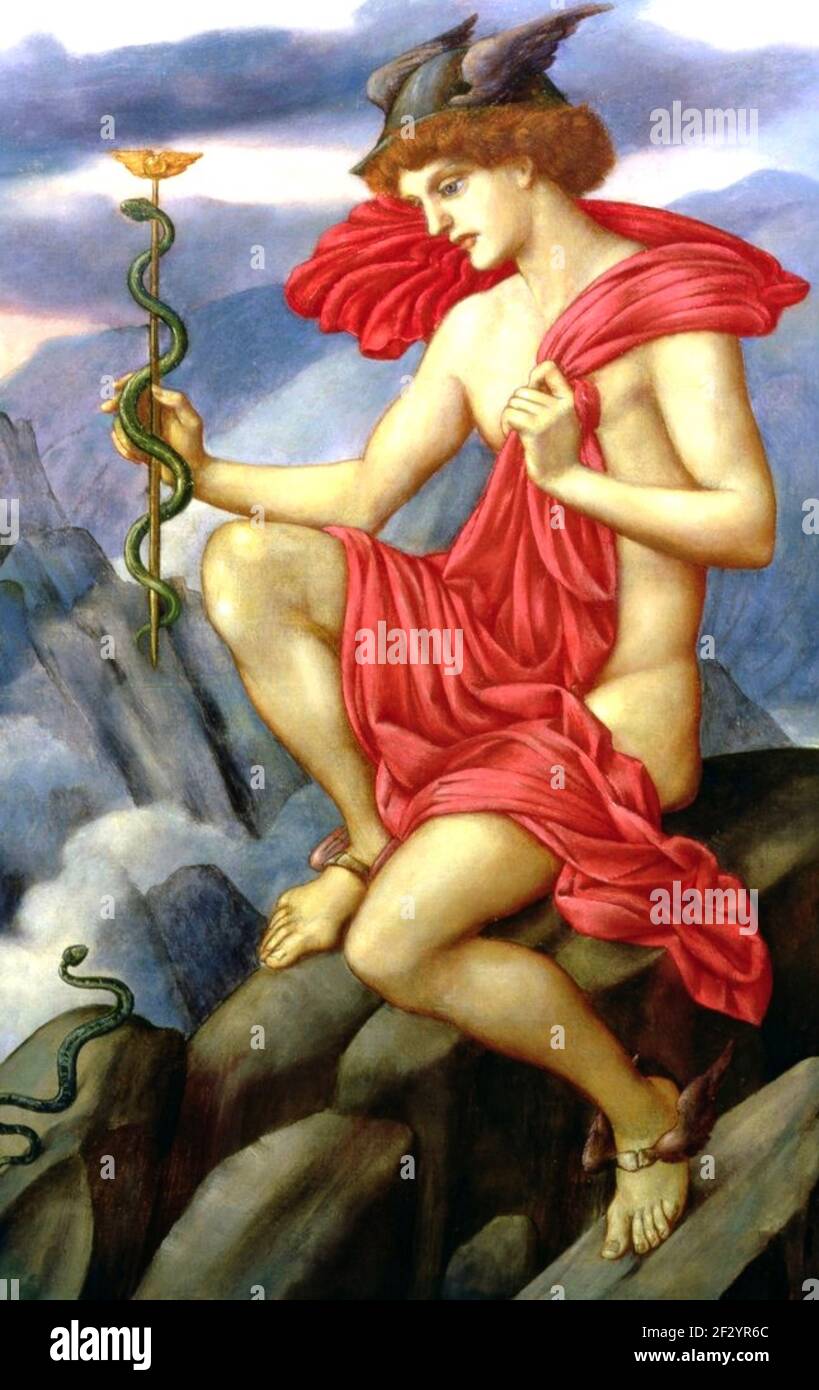 Mercury, messager ailé des dieux par Evelyn de Morgan Banque D'Images