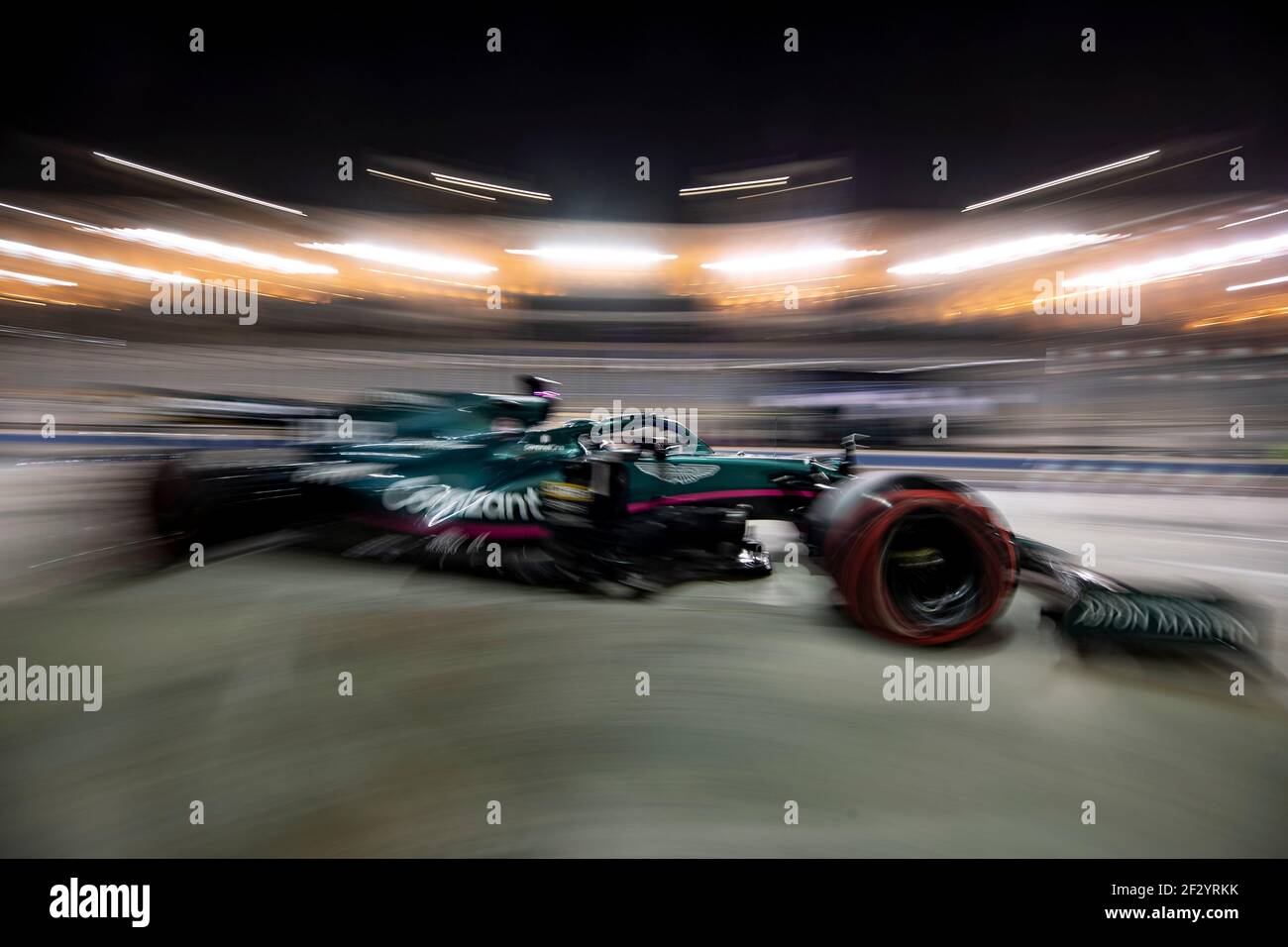 Lance Rill Aston Martin F1, pendant les journées d'essai d'avant-saison à Sakhir, Bahreïn, 13 mars 2021 ÉDITORIAL SEULEMENT! Aston Martin via Kolvenbach Banque D'Images