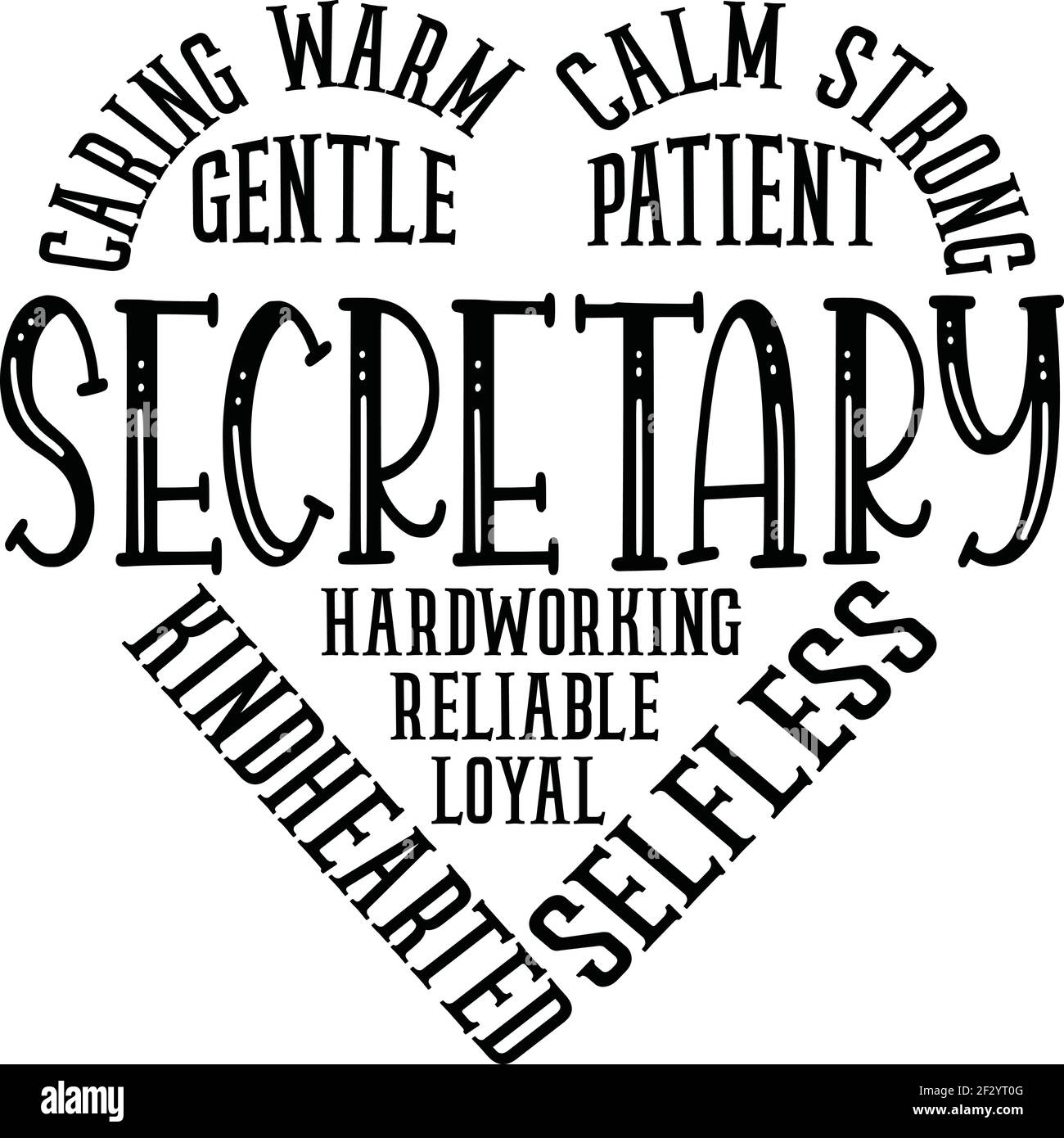 Secrétaire Caring, chaleureux, calme, fort Illustration de Vecteur