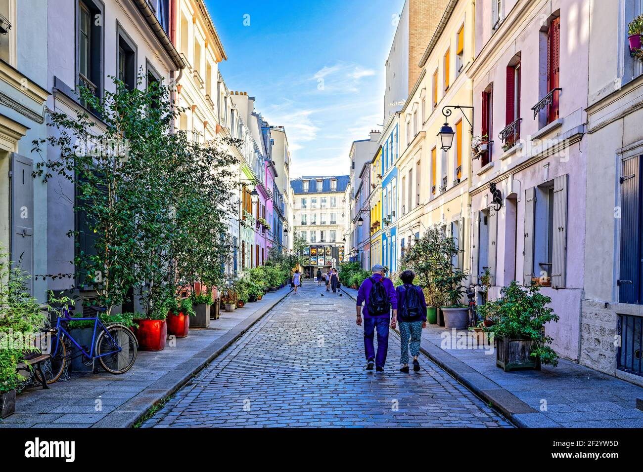 La rue Crémieux à Paris Banque D'Images