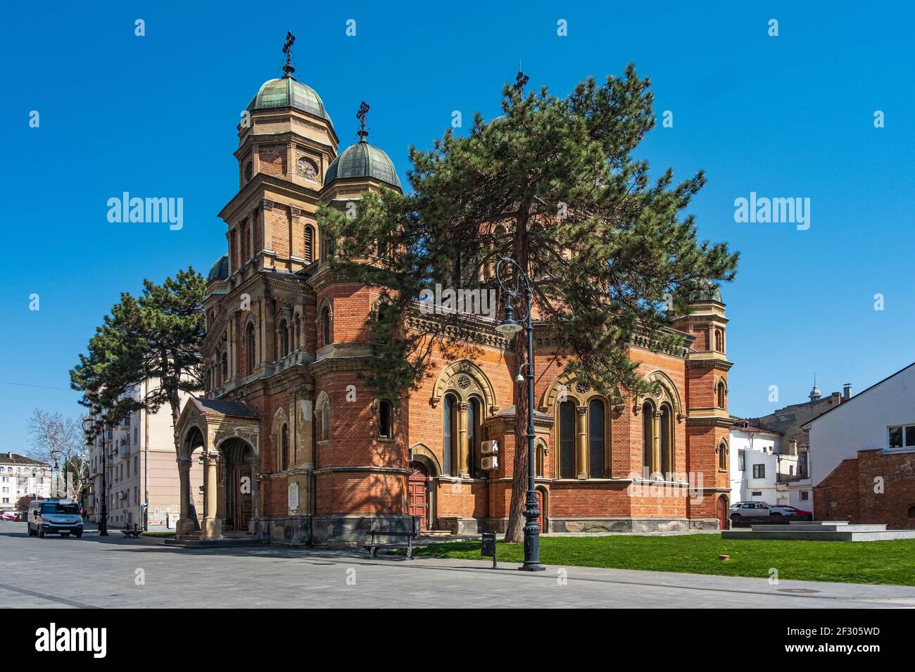 Paysage urbain pendant Corona Covid-19 pandemie à Craiova, Dolj, Roumanie, UE Banque D'Images