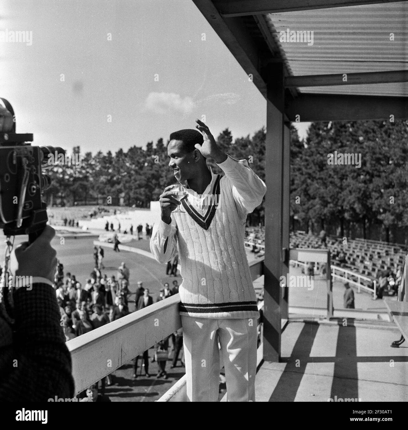 West Indies Cricketers et Gary Sobers au terrain de cricket de Headingley en 1966 Banque D'Images