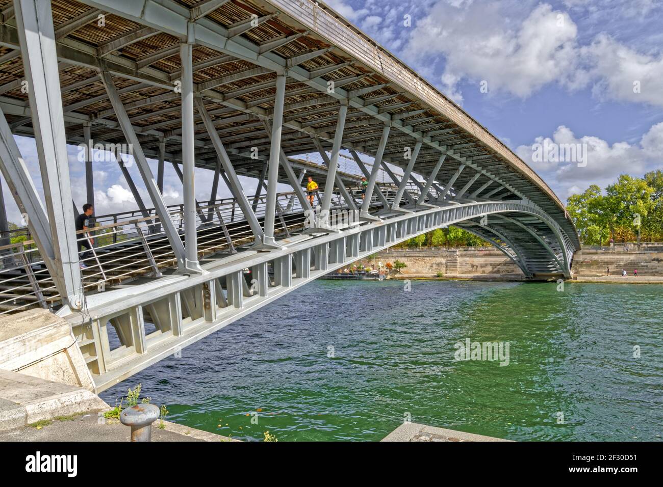 Le pont Léopold Senghor à Paris Banque D'Images