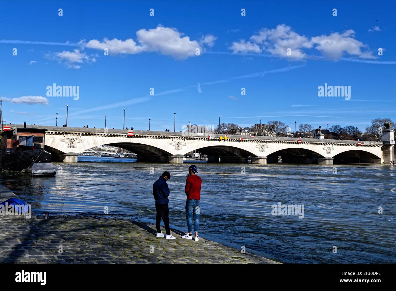 Le Pont Iéna à Paris Banque D'Images