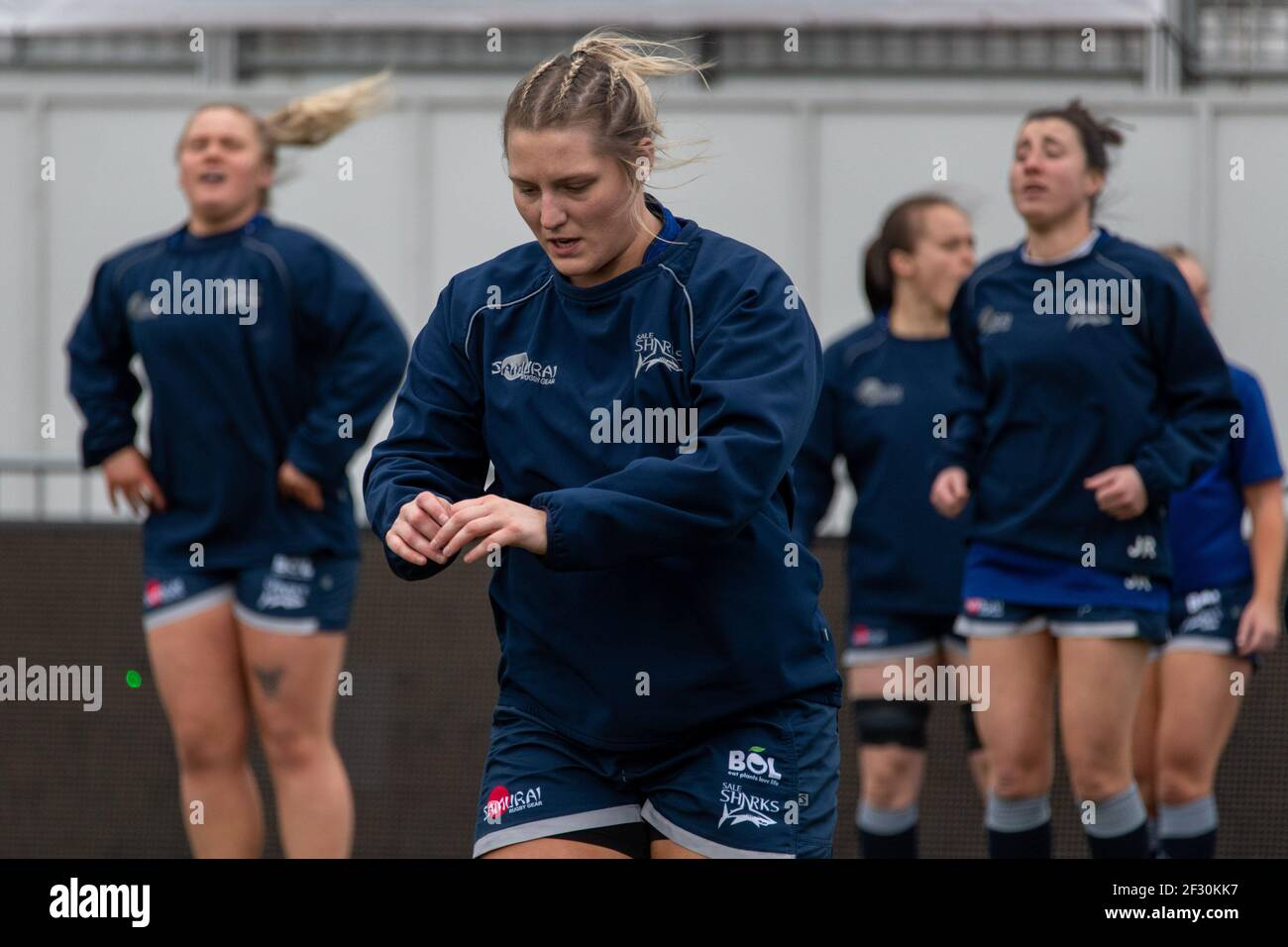 Londres, Royaume-Uni. 14 mars 2021. Lors du match Allianz Premier 15s entre Saracens Women et sale Sharks Women au stade StoneX à Londres, en Angleterre. Crédit: SPP Sport presse photo. /Alamy Live News Banque D'Images