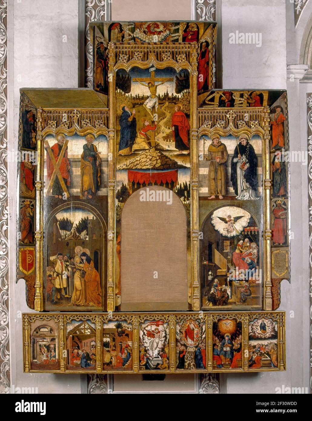 Itsuly Sardaigne province de Cagliari - Sanluri - église Madonna Delle Grazie - remise à neuf - Opéra sarde - XVIe siècle Banque D'Images