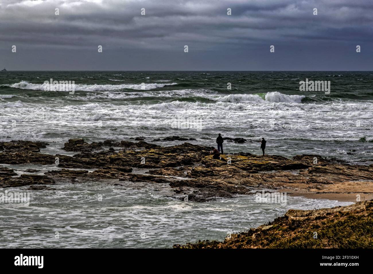 Tempête en Bretagne Banque D'Images