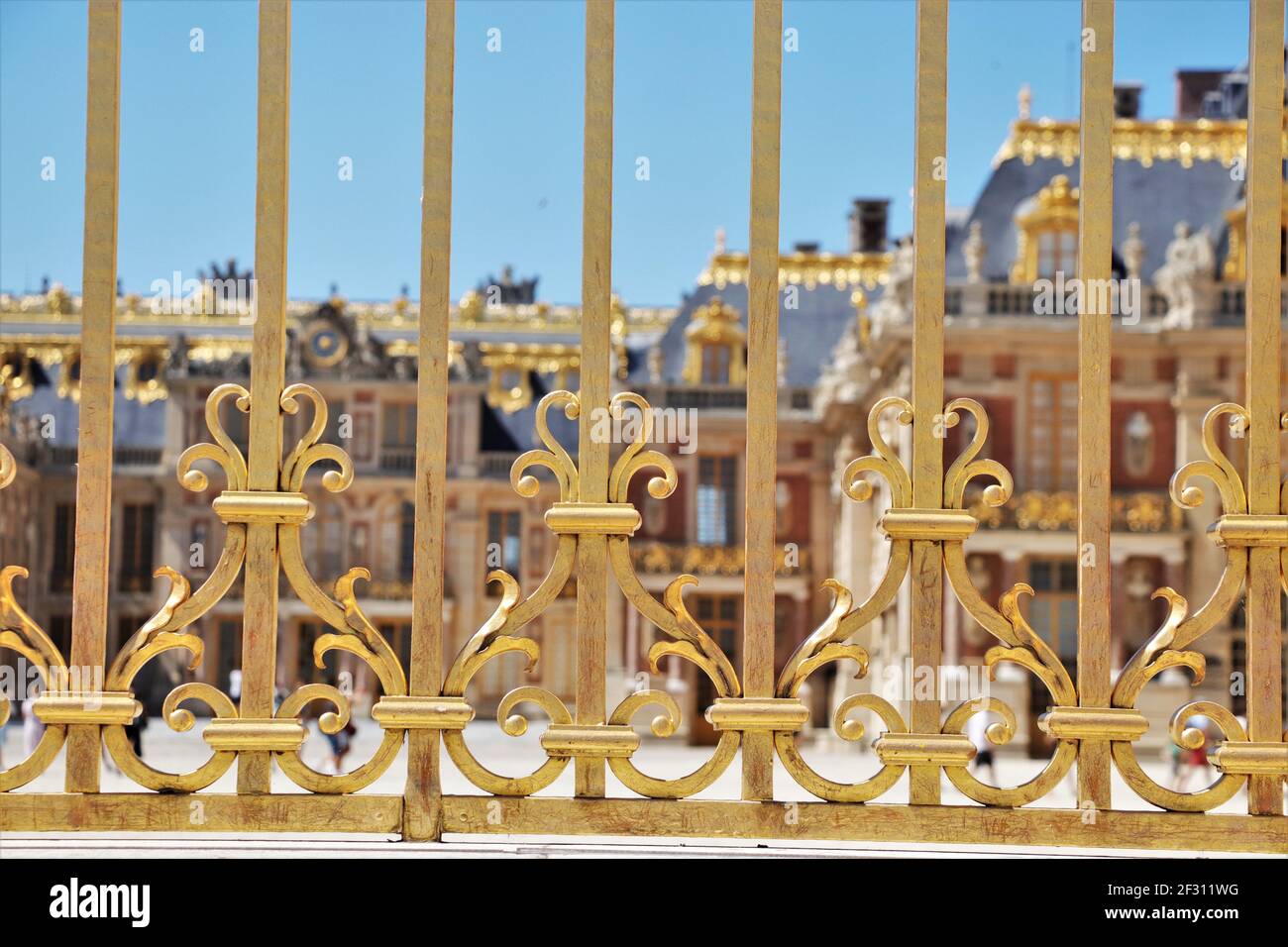 L'or date du château de Versailles, France Banque D'Images