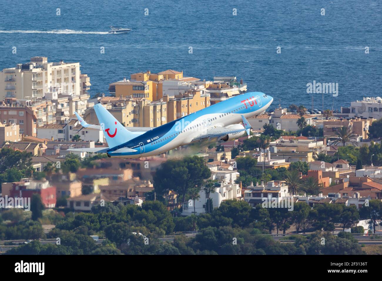 Palma de Majorque, Espagne - 21 juillet 2018 : avion TUI Boeing B737-800 à l'aéroport de Palma de Majorque en Espagne. Boeing est une usine américaine d'avions Banque D'Images