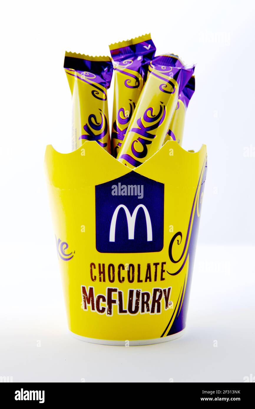 Flake McFlurry de McDonald’s Cadbury Banque D'Images