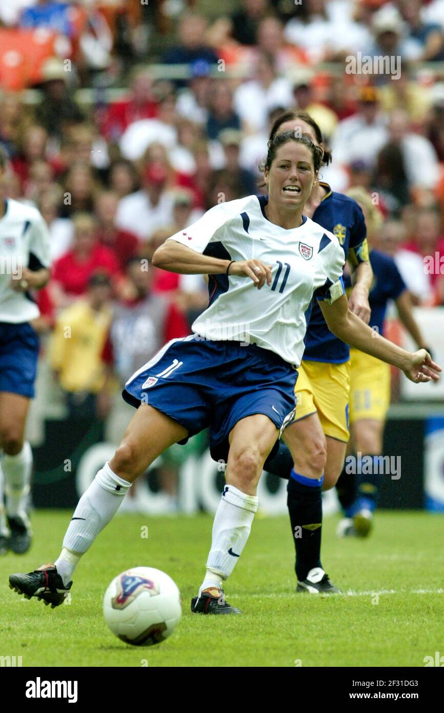 WWC 2003. ÉTATS-UNIS 3 SUÈDE 1. 21 2003 septembre, stade RFK, Washington DC. Julie Foudy Banque D'Images