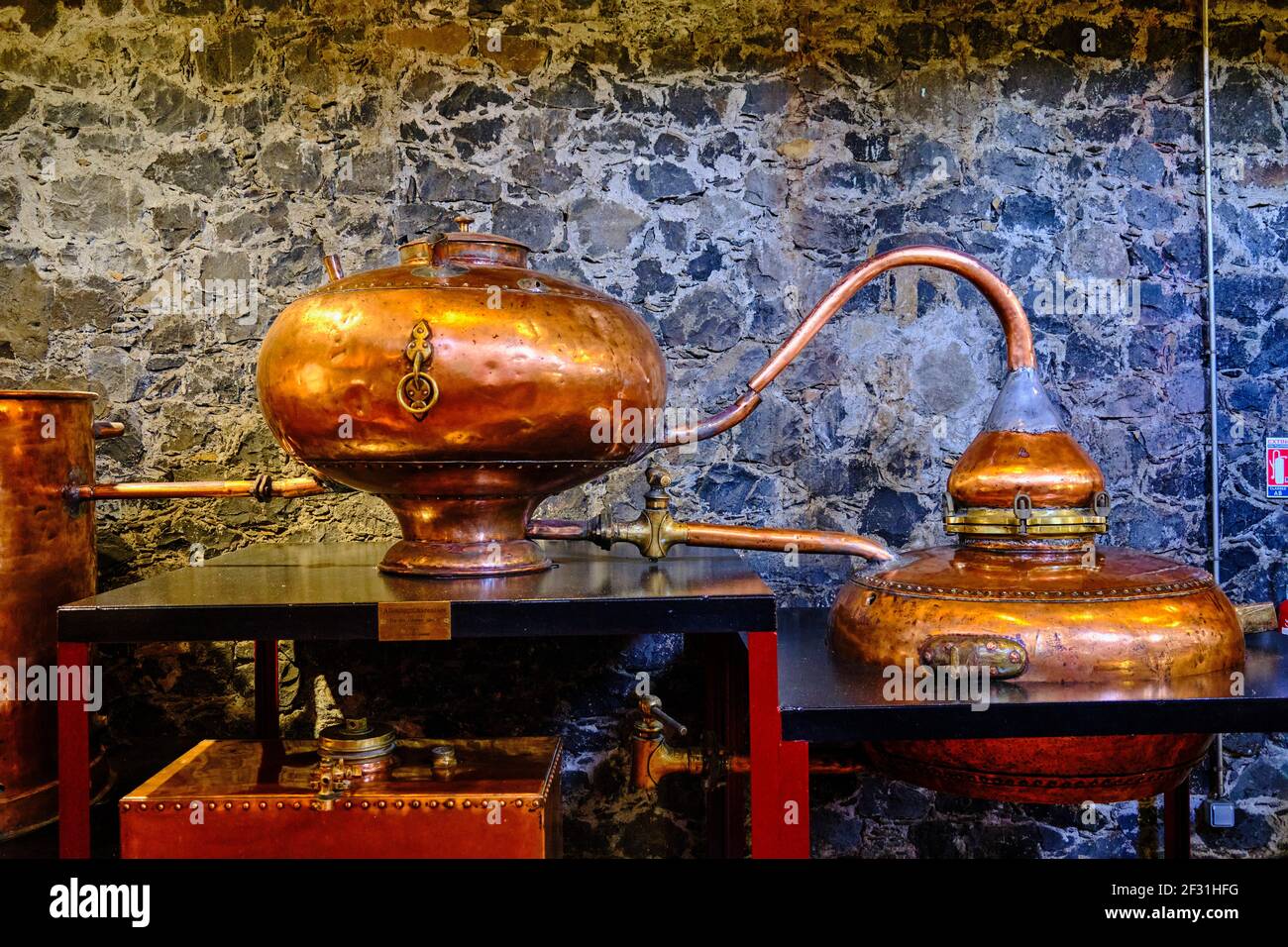 France, Antilles, Martinique, Sainte-Marie, distillerie Saint-James qui abrite un musée du rhum Banque D'Images