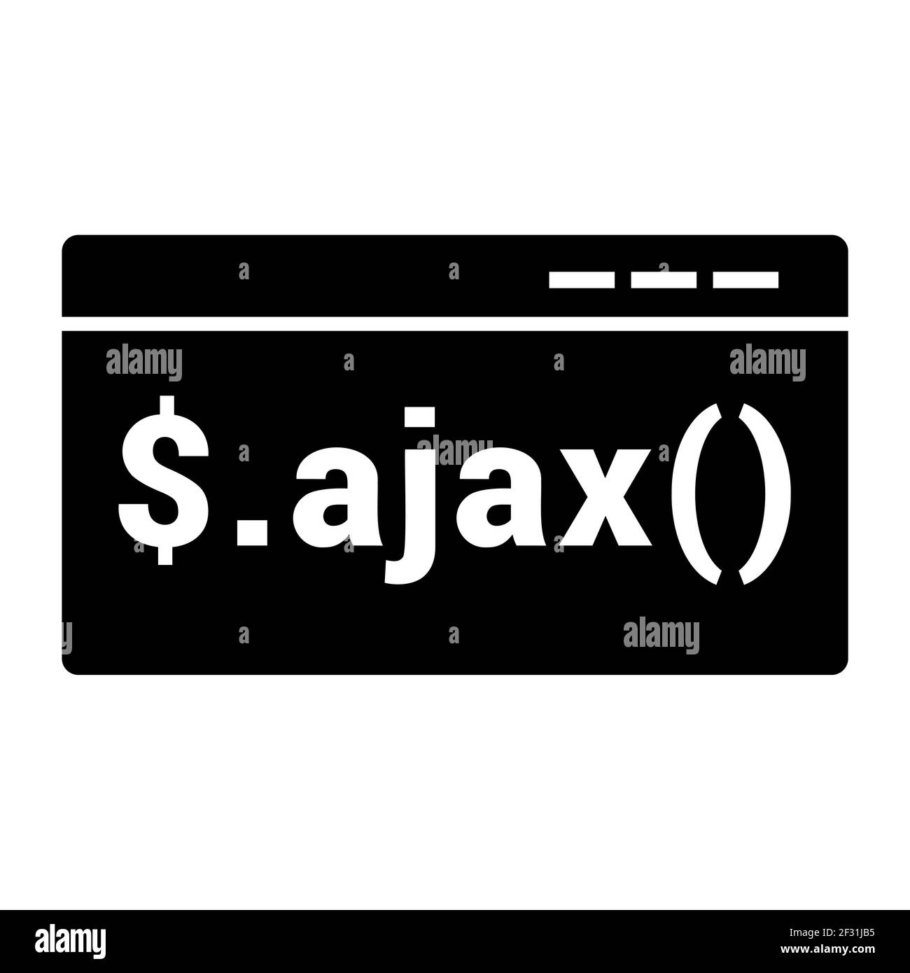 Icône de code Ajax isolée sur fond blanc style plat. AjaxCode symbole pour votre conception de site Web, logo, application, interface utilisateur. Illustration vectorielle Illustration de Vecteur
