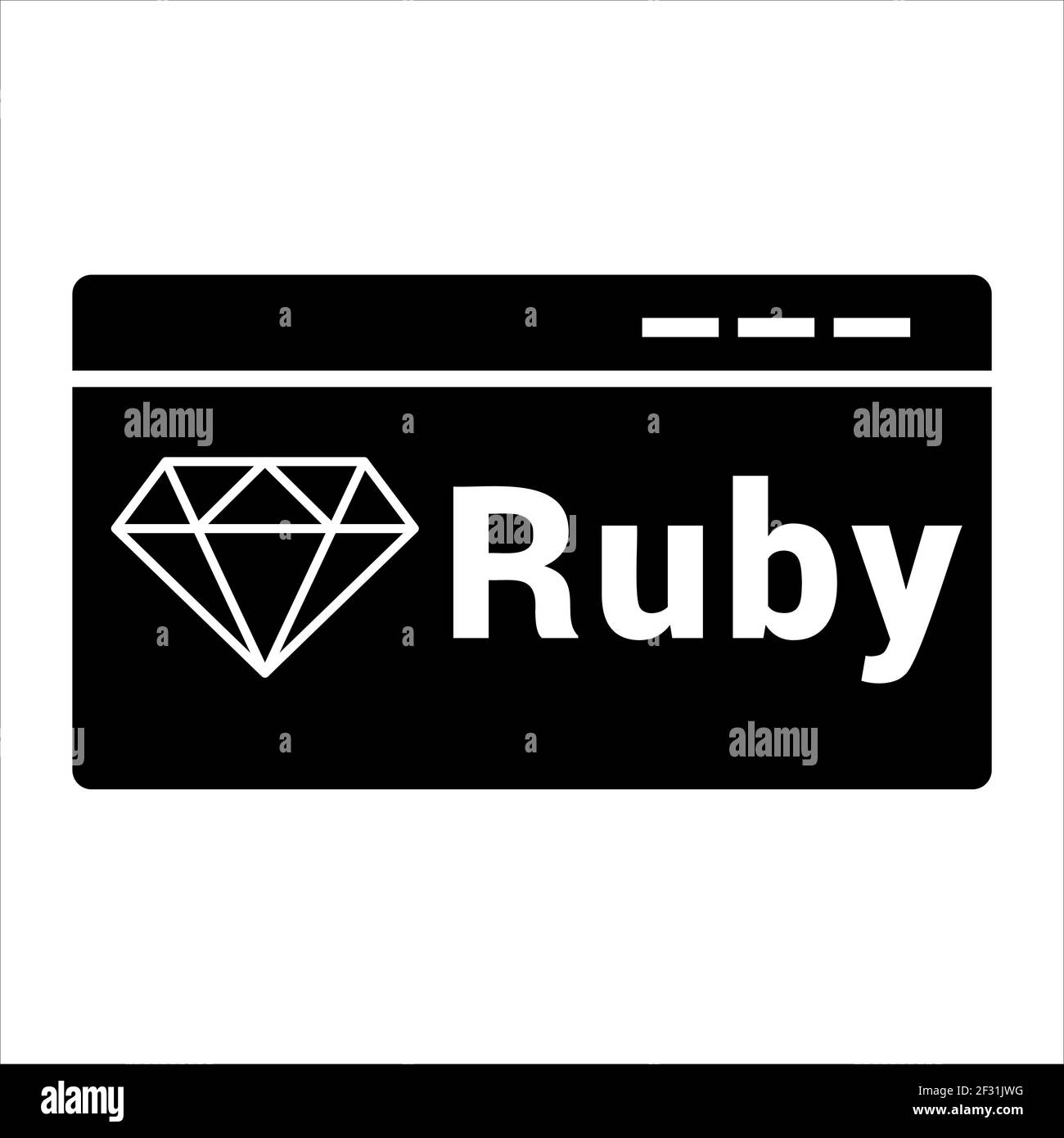 Icône de code Ruby isolée sur fond blanc plat. RubyCode symbole pour votre conception de site Web, logo, application, interface utilisateur. Illustration vectorielle Illustration de Vecteur