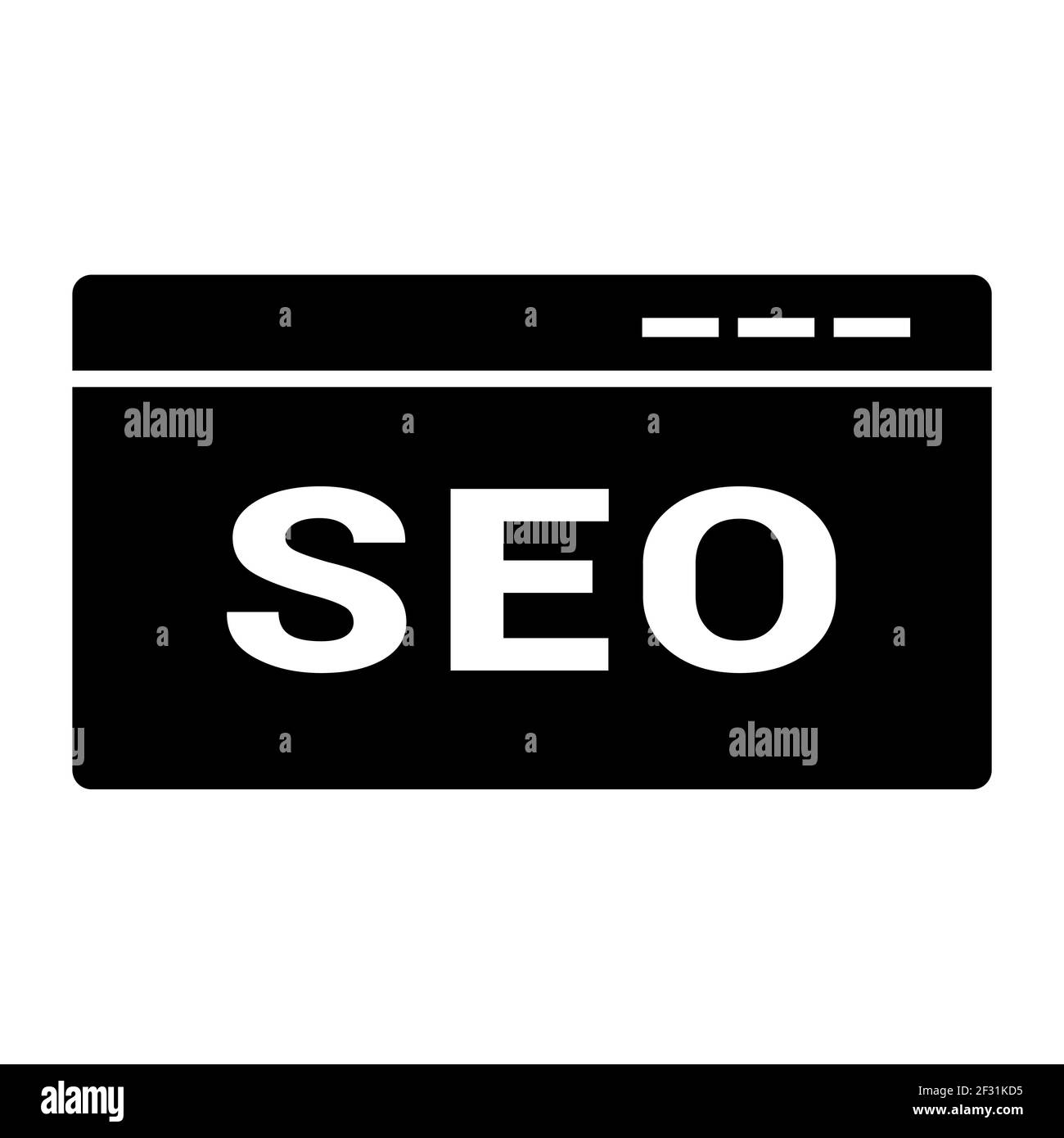 Icône SEO isolée sur fond blanc style plat. Symbole de code SEO pour votre conception de site Web, logo, application, interface utilisateur. Illustration vectorielle Illustration de Vecteur