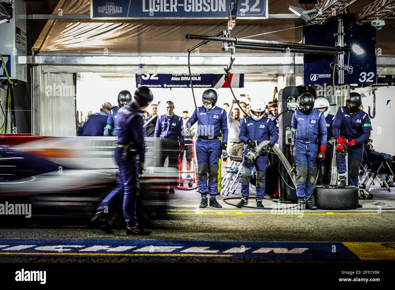 32 CULLEN Ryan (gbr), BRUNDLE Alex (gbr), OWEN William (gbr), Ligier JSP217 Gibson team United Autoports, action pendant la course de 24 heures du Mans 2019, du 15 au 16 juin sur le circuit du Mans, France - photo Paulo Maria / DPPI Banque D'Images