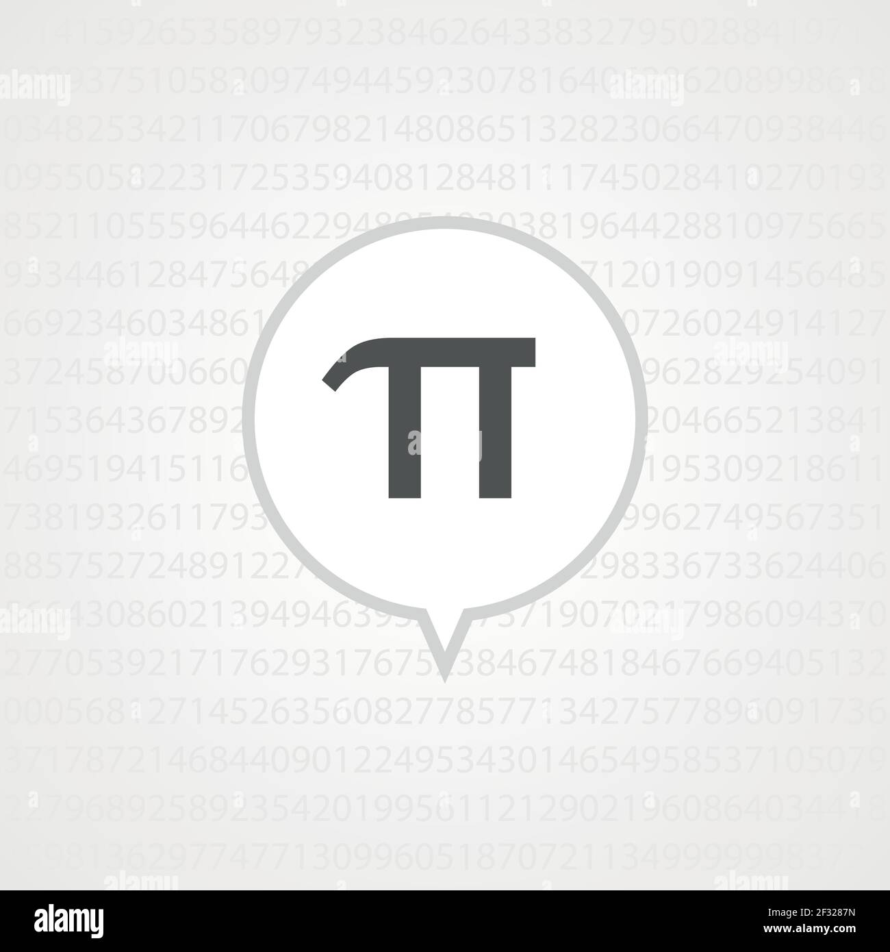 Nombre pi. Jour PI. Mars 14. Illustration vectorielle, conception plate Illustration de Vecteur