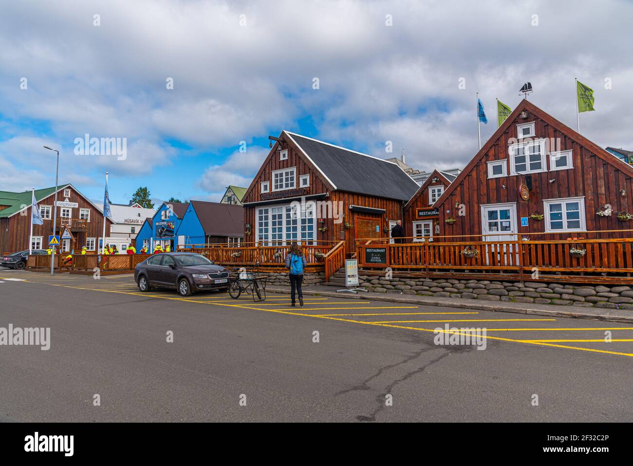 Husavik, Islande, 17 août 2020 : vue sur le port de Husavik, Islande Banque D'Images