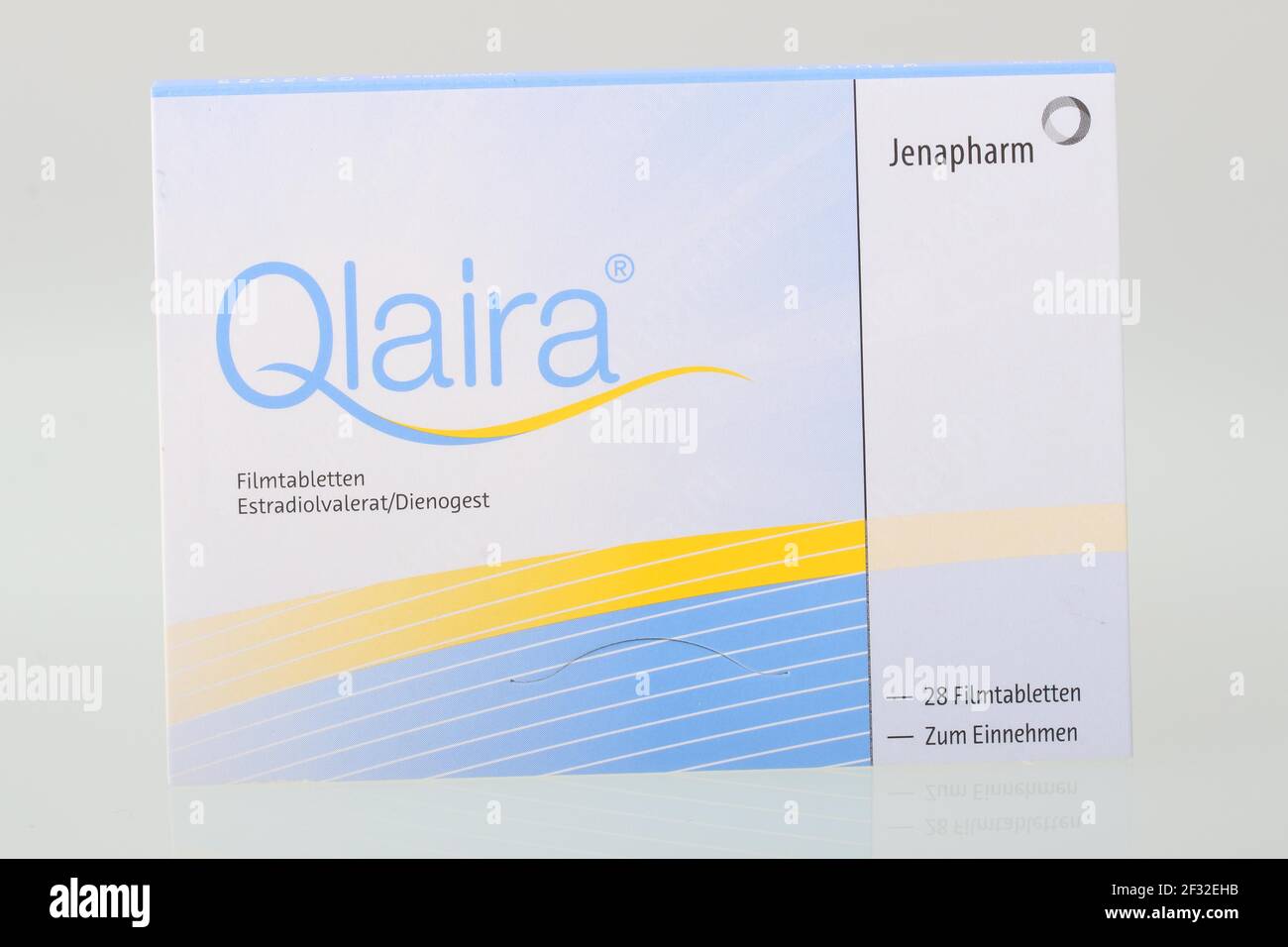 Pilule contraceptive Qlira de Jenapharm, médicament pour la contraception, comprimés Banque D'Images