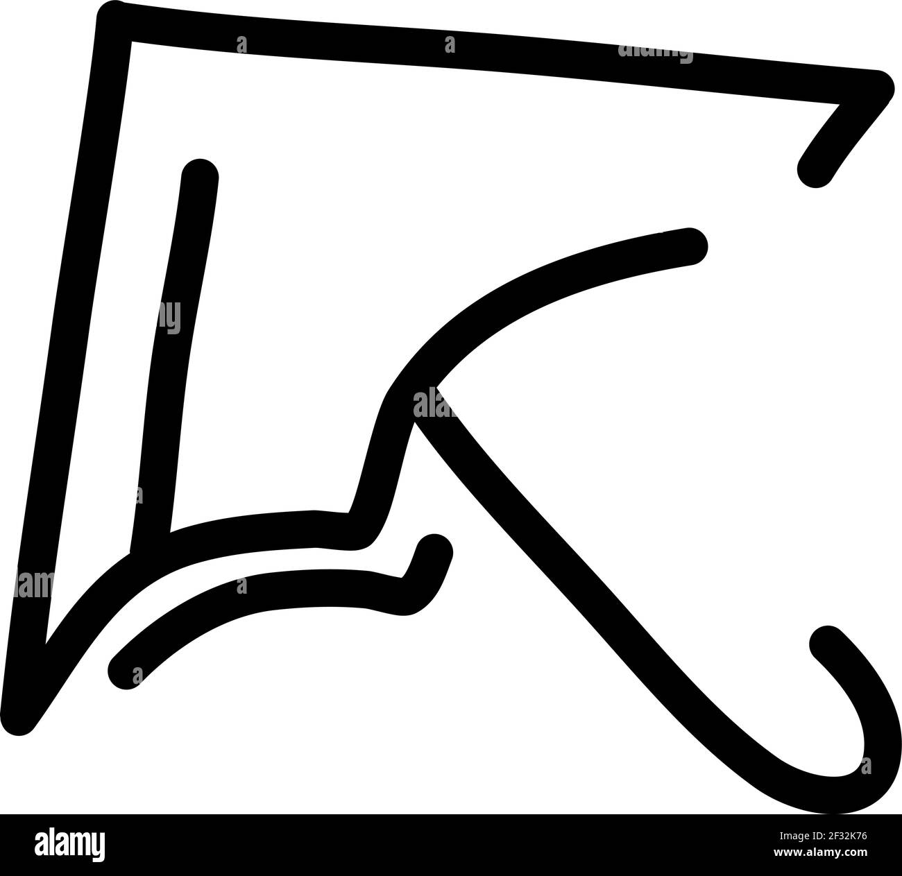 Parapluie triangulaire, illustration, vecteur sur fond blanc Illustration de Vecteur