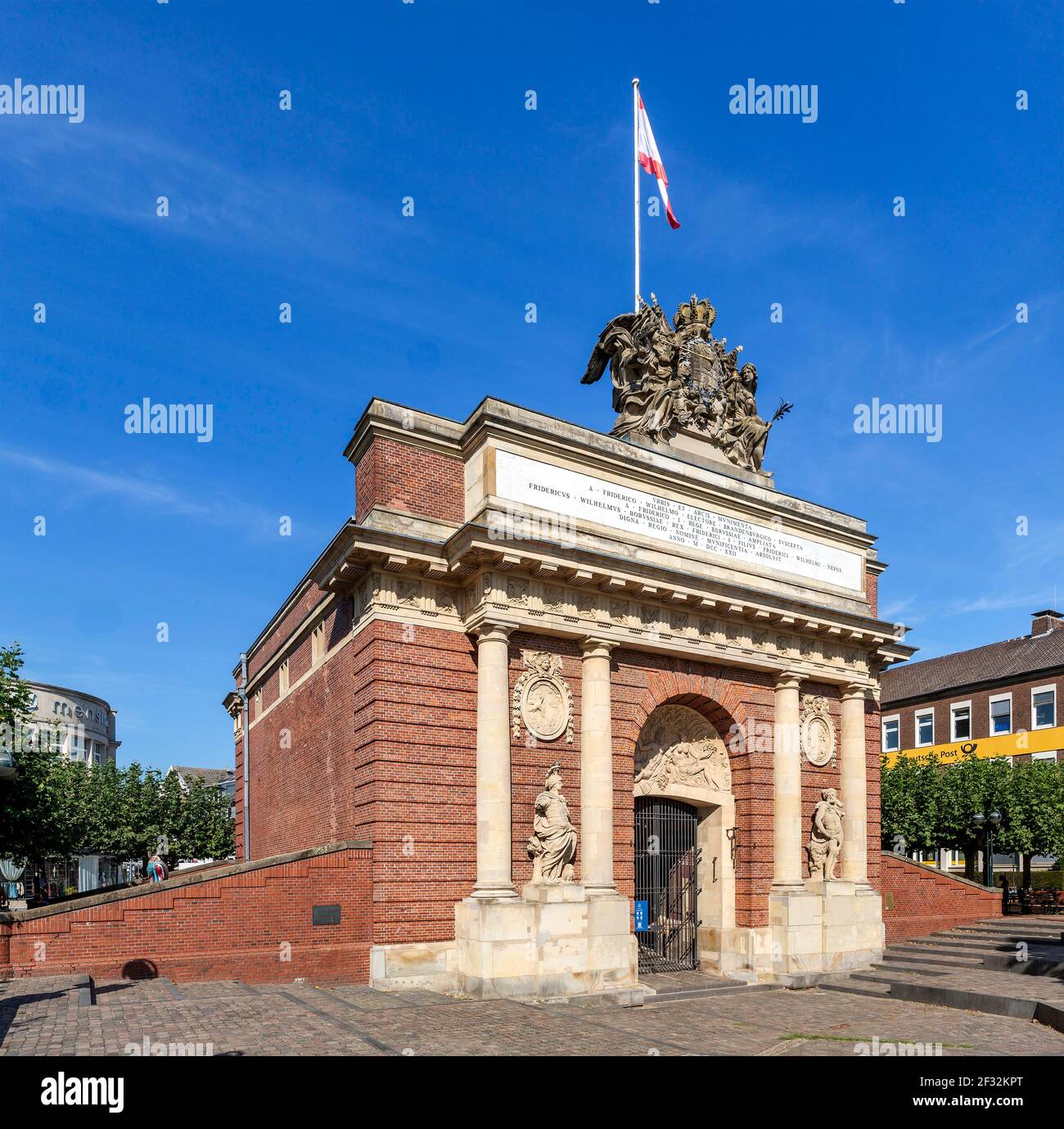 Porte de Berlin à partir de 1722, porte est de l'ancienne forteresse prussienne, Wesel, Basse-Rhin, Rhénanie-du-Nord-Westphalie, Allemagne Banque D'Images